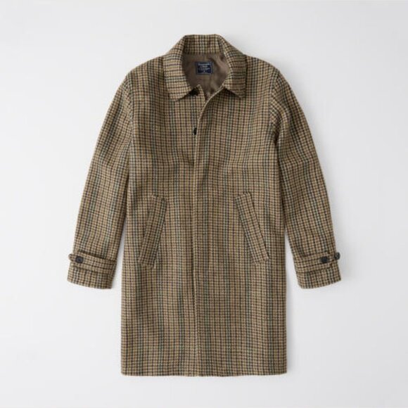Abercrombie | NWT - Brown Houndstooth Men’s Coat - Picture 1 of 4